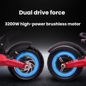 Scooter électrique haute performance 3200W à double moteur, capacité de charge de 150 kg, cadre en alliage d'aluminium, batterie au lithium, pliable, vitesse maximale de 70 km/h - Product Image 3