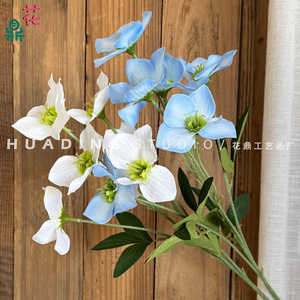 ดอกกุหลาบผ้าไหมเทียม 6 หัว สไตล์โมเดิร์น สำหรับตกแต่งงานแต่งงานในร่ม - Product Image 2
