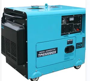 Gerador diesel portátil silencioso monofásico, 5kw 50hz 220v