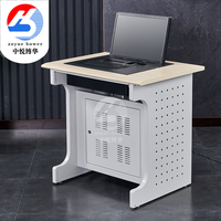 Poste de travail modulaire élégant en acier avec écran escamotable intégré, style contemporain, pour bureau et usage scolaire, personnalisable