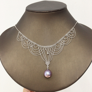 SHDIYAYUN Best Seller Collana di <span class=keywords><strong>Perle</strong></span> Barocche Naturali d'Acqua Dolce con Design in Pizzo <span class=keywords><strong>Gioielli</strong></span> di <span class=keywords><strong>Perle</strong></span> di Tendenza - Product Image 3