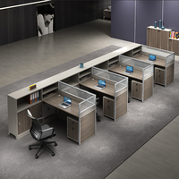 Table de travail modulaire commerciale au design moderne pour 4 personnes, cloison de séparation Sunshine pour usine, école et hôpital