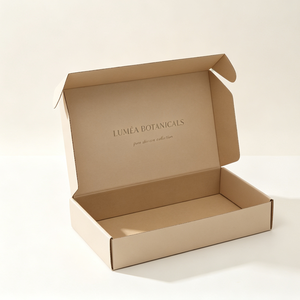 Custom Luxury Cosmetic Mailer <b>Box</b> with Insert Kraft Corrugated Paper Matt Lamination & Gold Foil for Skincare & Makeup Packaging - Product Image 2