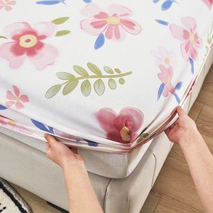 Nhà Máy Bán Buôn 100% Bông Khăn trải Giường 3Pcs In Được Trang Bị Tấm Bộ Đồ Giường Đàn Hồi Cho Khách Sạn Nhà Duy Nhất Đôi Nữ Hoàng Vua - Product Image 4