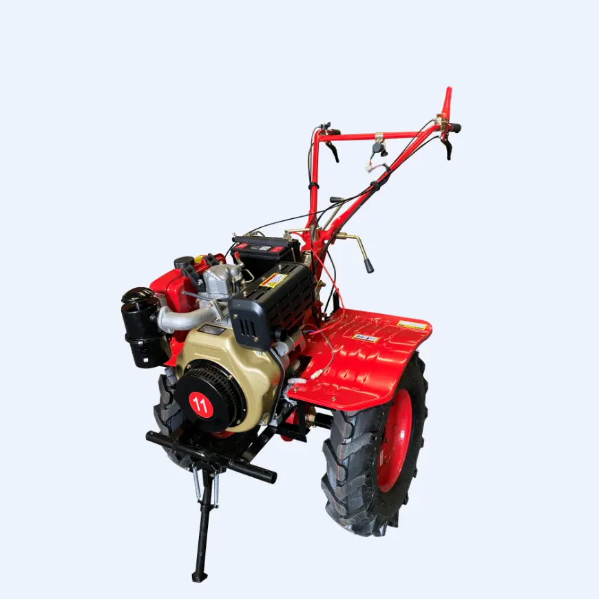 Cultivador rotativo Diesel 9HP con cultivador de arranque eléctrico