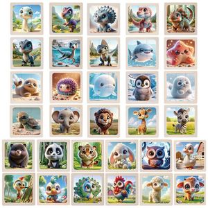 Fantásticos Rompecabezas de Animales de Dibujos Animados para la Educación Temprana, Rompecabezas de Madera para Bebés - Product Image 5