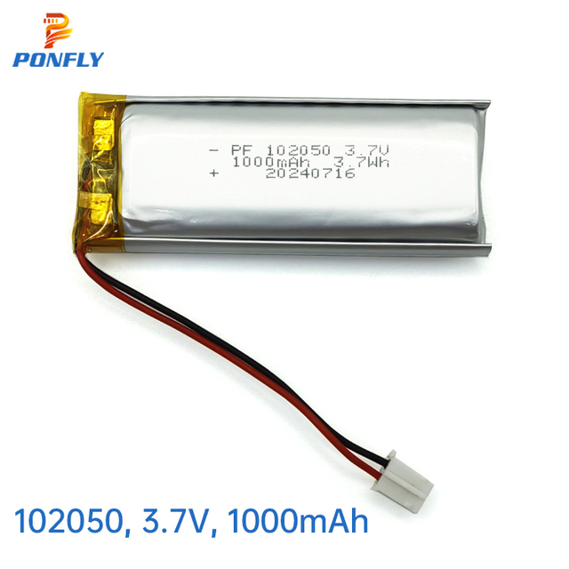 PONFLY Oem 102050 3.7V 1000mAh Rechargeable Lipo Battery 3.7V Li-polymer Battery 1100mAh Pouch Lithium Battery Cell