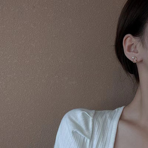 Boucles d'oreilles en argent S925 à faire soi-même avec perles, perles rondes de 8 à 11 mm, 21143, boucle d'oreille simple en argent, vide - Product Image 4