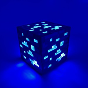 Lampe de nuit LED torche en pierre brune De Craft, rechargeable par USB, pour enfants, 8*8*8cm, 0,16kg, lampe de nuit LED torche en pierre brune - Product Image 3