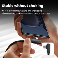 Kabel USB C ke Type C 90 Derajat 2026 120w Pengisian Cepat untuk Kabel Data Pengisian Daya USB A ke USB C 15