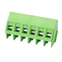 Connecteur de bornier à vis pour circuit imprimé, boîtier PA66 vert, pas de 5,0 mm, cage en fer ou en laiton à 45 degrés, 103-5.0