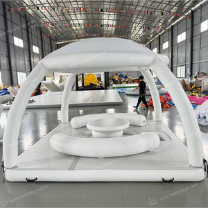 Cabaña Flotante Inflable con Toldo y Mesa, Plataforma de Descanso para 6-8 Personas, Isla Flotante para Fiestas Acuáticas, para <span class=keywords><strong>Lago</strong></span>, Playa, Yate - Product Image 2