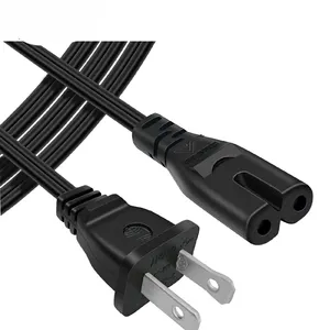 Yeni abd abd güç kablosu 2 Prong portu AC güç kablosu için PS2 PS3 ince