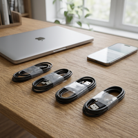 Câble de charge USB C Qin de 80 cm, câble de type C vers USB pour smartphone, câble de données, charge rapide