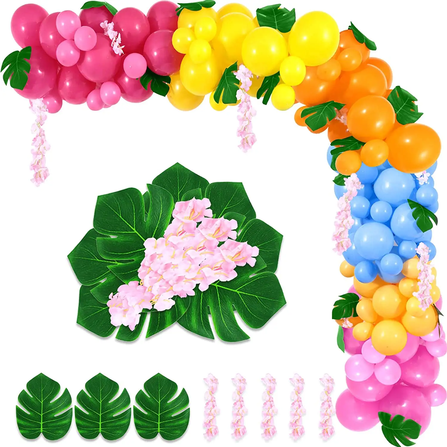 Hawaii Moana Summer Yard decorazioni per feste palloncini in lattice ghirlanda Arch Stand Kit per compleanno Baby Shower