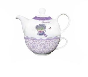 Excellent fashion cartoon cute rabbit decorated porcelain tea set for one person tea pot and tea cup with lid - Product Image 3
