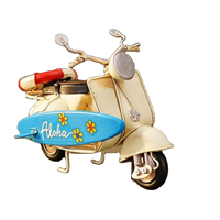 Mini patinete de Metal hecho a mano, modelo de motocicleta antigua, estilo moderno, decoración de Navidad para el hogar y la Oficina, impresión Digital, regalos al por mayor
