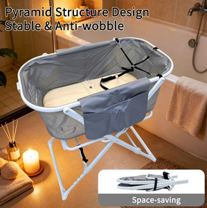 JXB XF312 <span class=keywords><strong>Vasca</strong></span> Pieghevole Rialzata per Animali Domestici, Stazione di Lavaggio Portatile per Cani e Gatti con Supporto, Grande Capacità - Product Image 3