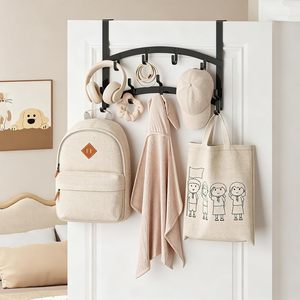 Over the Door Elephant Trunk Hook No Drill 3/4/5/6 Hooks Back of Door Hanger <b>Clothes</b> Accessories Organizer Storage Rack - Product Image 5