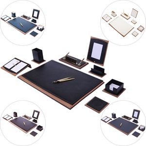 Star Luxury 10-Piece Leather Desk Set Office Organizer & Accessories for Office Items - Product Image 6