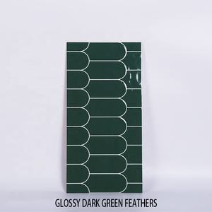 Azulejos de Pared de Cerámica de Color Verde Oscuro Nórdico, Azulejo de Cuadros para Pared de Cocina y Baño - Product Image 6