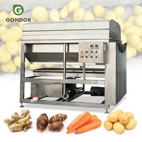 Huis type wortelbubbel water fruit groente gember polijsten wassen en snijden cassave schil spinazie reinigen machine