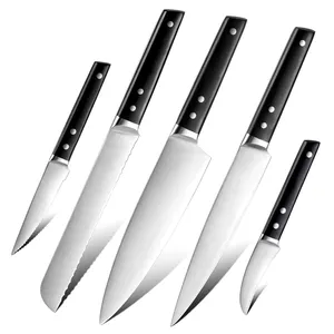8 inç el yapımı profesyonel japon malı paslanmaz çelik mutfak şef bıçağı setleri Utility soyma bıçağı