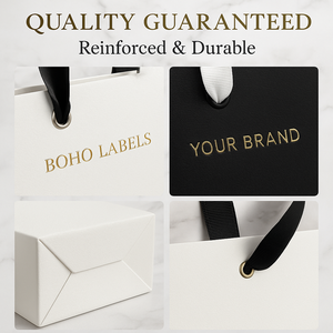 Kişiselleştirilmiş el sanatları ile butik ambalaj için pamuk ile özel Logo lüks şerit kolu yeşil Kraft kağıt alışveriş torbaları - Product Image 5