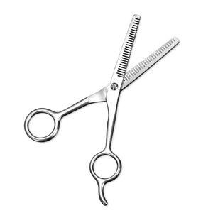 Thinning Shears Stainless Steel Double Tooth Short Handle Hair Cutting Scissors For Bangs Household Use - Product Image 1