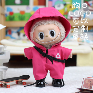 Labubu <b>Doll</b> Clothes Rose Overalls Macaron Style For Generations 1 3 Girls Toy <b>Accessory</b> - Product Image 4