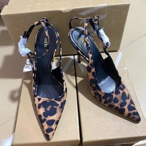Nuove <span class=keywords><strong>Scarpe</strong></span> Eleganti e Sexy con Tacco Alto a Stiletto Leopardate Primavera Estate Autunno 2025 per <span class=keywords><strong>Donna</strong></span>, Traspiranti e Morbide per Esterno - Product Image 5