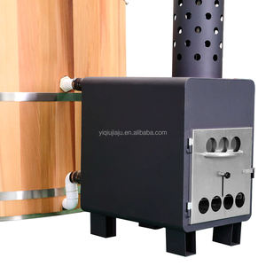 Cedar Lover spa extérieur moderne mini cubique chauffage à <span class=keywords><strong>circulation</strong></span> d'eau poêle à bois portable - Product Image 2