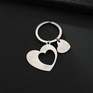 Porte-clés Cœur en Acier Inoxydable Vierge pour Couple 2026, Gravure Laser Personnalisée du Nom et de la Photo, DIY - Product Image 3