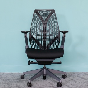 Chaise de bureau de luxe réglable en tissu avec support lombaire, chaise ergonomique pour manager - Product Image 6