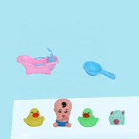 Baignoire pour bébé avec douche, ensemble de bain avec poupée cochon et canard, jouets de bain pour enfants, maison de jeu aquatique pour bébé