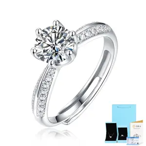 Hot Sale Multi Style Wedding Engagement Ring Moissanite 925 Sterling Silver Jewelry Rings For Women Girls
