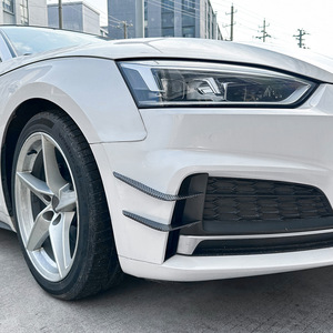 Calcomanías para Rejilla de Entrada de Aire Delantera Audi A5 S5 F5 Sline, Textura de Fibra de Carbono Negro Piano, Adhesivo para Mejora y Reequipamiento 2017-2020 - Product Image 1