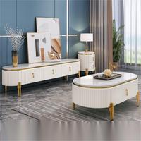Nordic rock panneau marbre meuble TV table à thé combinaison de moderne simple petit appartement lumière luxe armoire murale salon