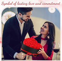 16 roses éternelles en forme de cœur, bouquet en boîte, cadeau longue durée pour la Saint-Valentin, la fête des mères, Noël, le Nouvel An - Angel