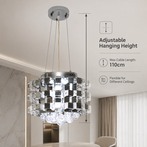 Lámpara de araña moderna de metal de lujo, LED tricolor, altura ajustable, para comedor, sala de estar, decoración interior del hogar - Product Image 3
