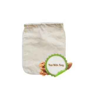Malha de filtro de algodão orgânico, malha de algodão orgânico à prova de insetos frutas e vegetais saco de filtro de leite de grau alimentício