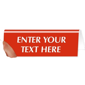 Factory Manufacture Durable Custom V-shaped Engraved Acrylic Counter Sign for Office - Product Image 1