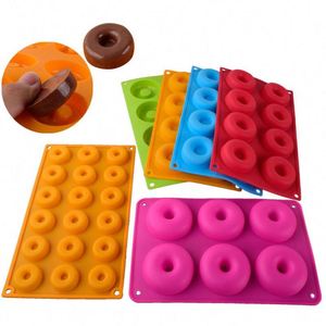 Thickened 18 Cavities Silicone Donut Mold Macaron Circle <b>Cookie</b> Cake Baking Silicone Mold - Product Image 4