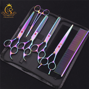 Juego <span class=keywords><strong>de</strong></span> tijeras profesionales para cortar y adelgazar el pelo <span class=keywords><strong>de</strong></span> mascotas, juego <span class=keywords><strong>de</strong></span> tijeras <span class=keywords><strong>de</strong></span> peluquería <span class=keywords><strong>de</strong></span> acero inoxidable para mascotas EUR PET - Product Image 5