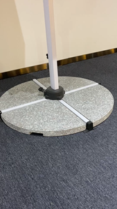 Square or Round Style Outdoor Side Pole <strong>Patio</strong> Cantilevet <strong>Umbrella</strong> With Marble Base - Product Image 5