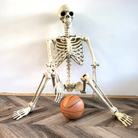 Ornement de squelette d'Halloween crâne en plastique réaliste de 170cm pour maison hantée et KTV pour décorations de fête et simulateurs