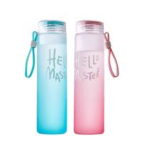 Tasse à eau en verre dépoli coloré dégradé créatif tasse à thé coeur Girly mignon petits gobelets en acier au design classique