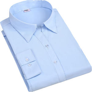 Camisas de manga larga para mujer Camisa social de oficina de color sólido Blusa de negocios de color blanco para mujer - Product Image 2