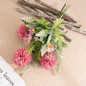 Bouquet de fleurs artificielles CallaFloral rose et blanc en plastique pour la décoration de la maison et des mariages CF01285A - Product Image 3