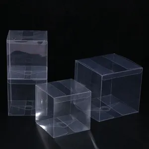 2024 Fabriek Leveren Platte Doorzichtige Dozen Plastic Verpakkingsdozen Geschenken Verpakking Pvc Transparante Snoepdoos